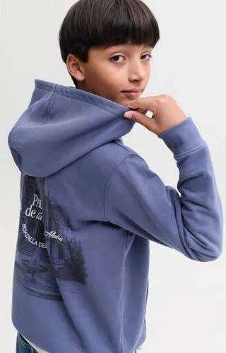 Jack & Jones JUNIOR hoodie met backprint - blauw, foto 5
