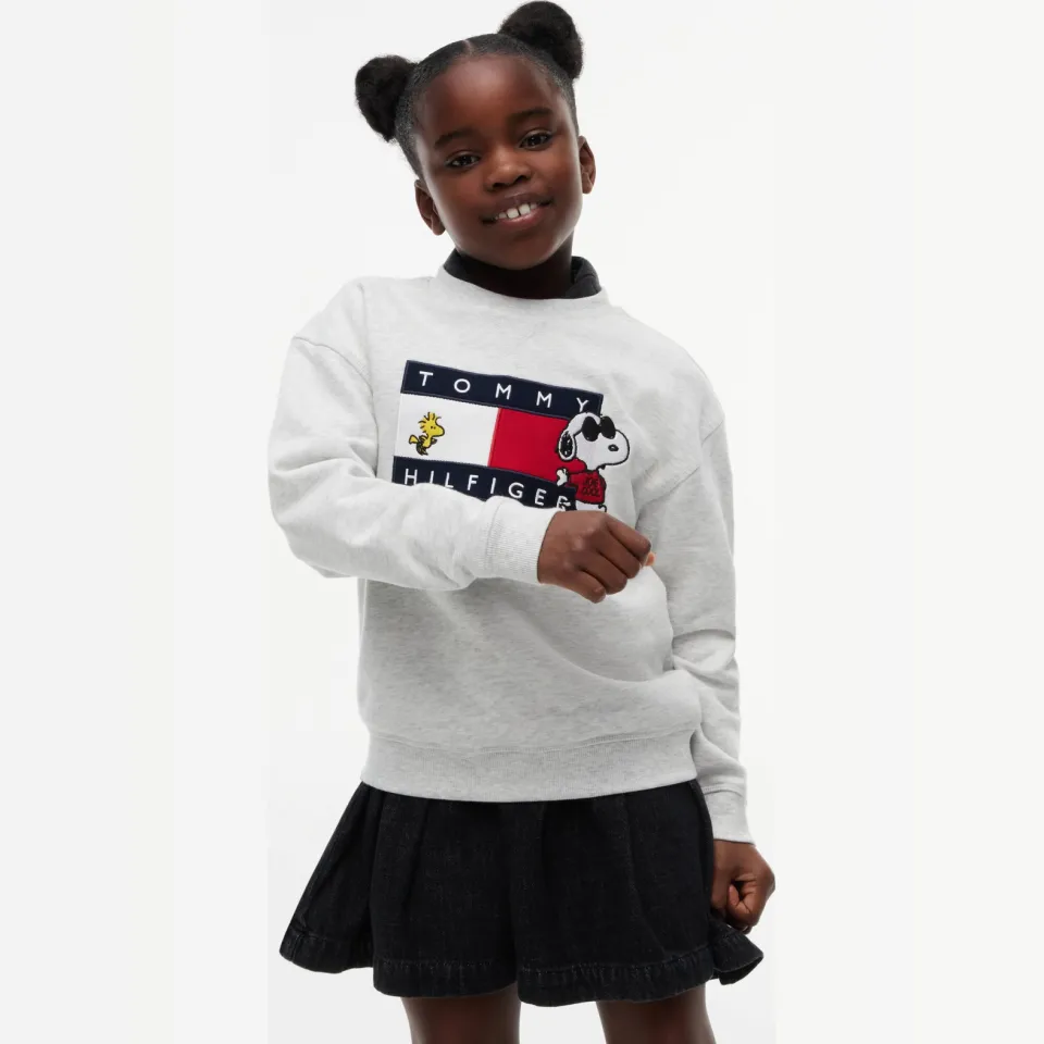 Tommy Hilfiger x Peanuts Snoopy sweater grijs melange, foto 3