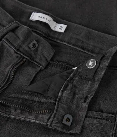 NAME IT KIDS wide leg jeans NKFROSE black denim, foto 4