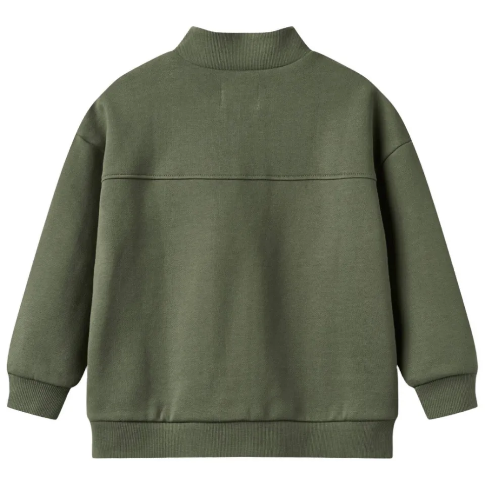 Wheat rechtvallende sweater - groen/ecru, foto 3