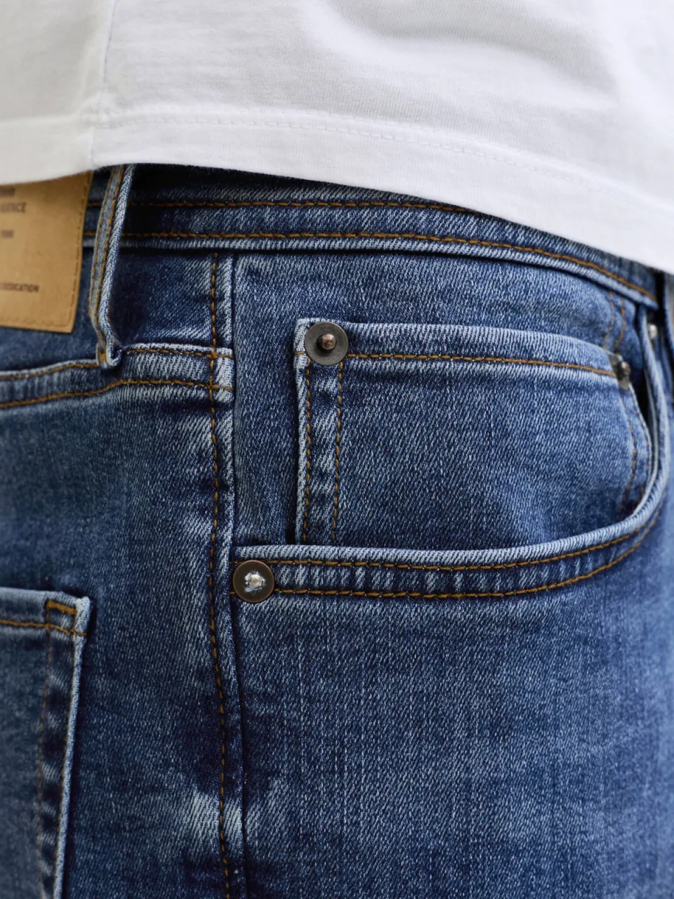 Jack & Jones JEANS INTELLIGENCE tapered jeans - dark blue denim, foto 4