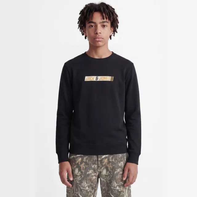 Jack & Jones JUNIOR sweater met tekst - zwart