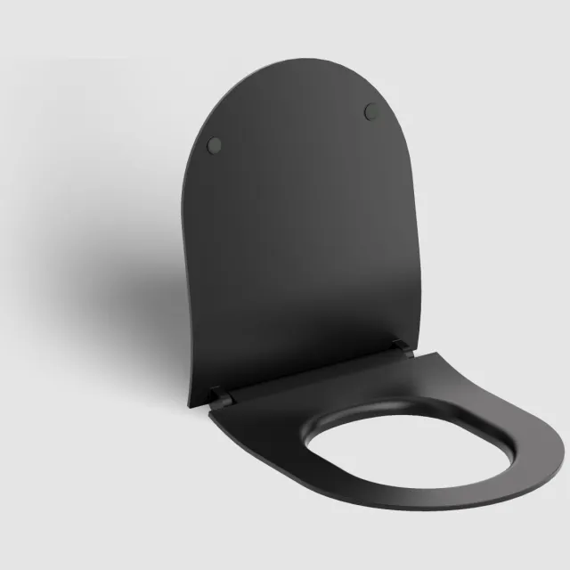 Clou Hammock Dunne Zitting En Deksel Met Soft Closing Systeem en Quick Release Systeem Mat Zwart