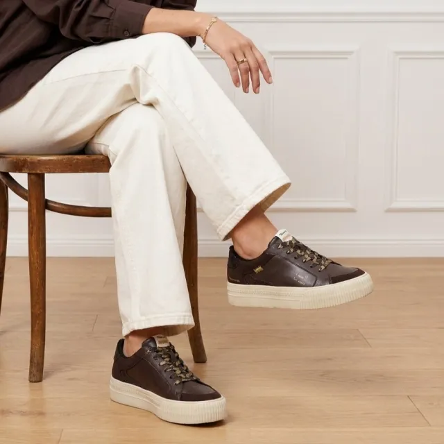 Tamaris lage sneakers bruin, foto 6