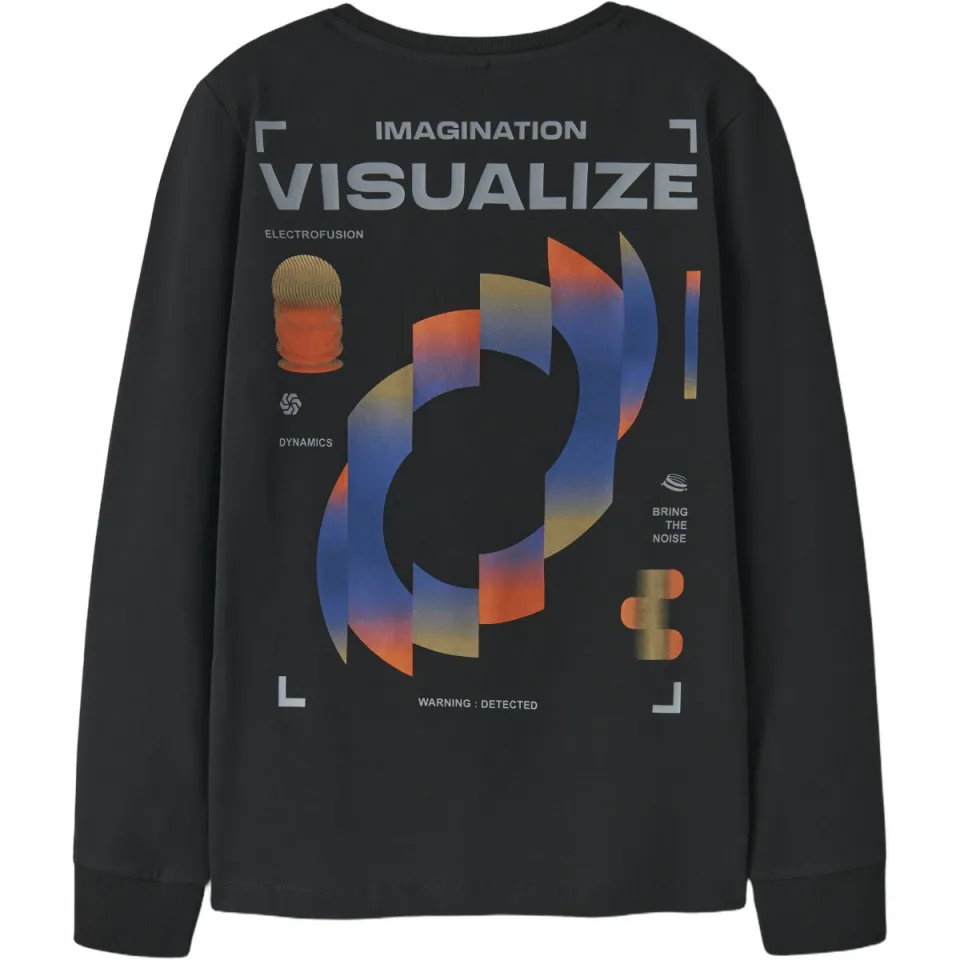 NAME IT longsleeve met backprint zwart, foto 2