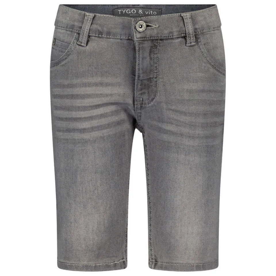TYGO & vito Quinn regular denim short lichtgrijs, foto 2