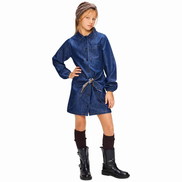 Retour Jeans Nova spijkerjurk donkerblauw Dark indigo