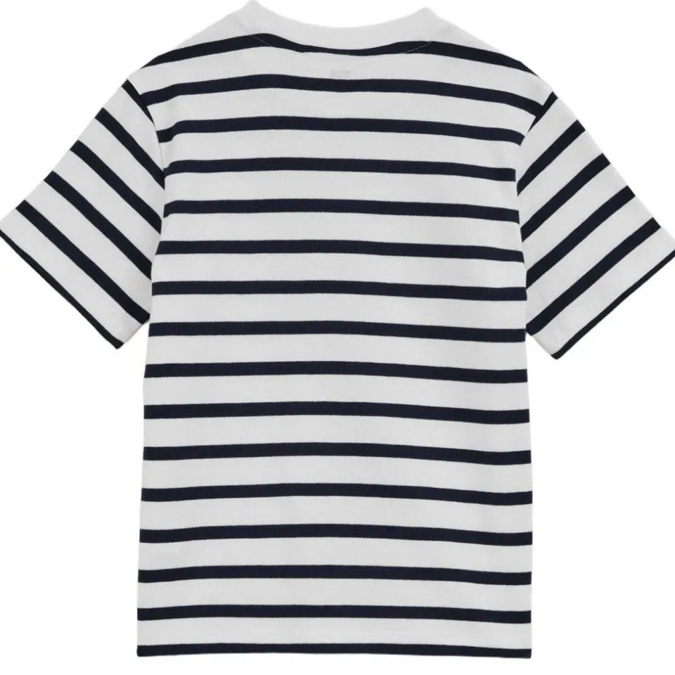 WE Fashion gestreept t-shirt donkerblauw wit, foto 3