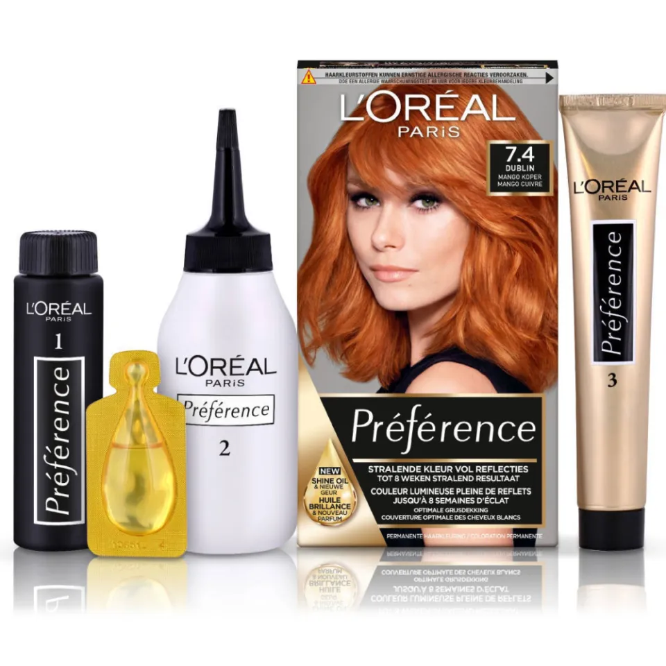 L'oréal Préférence 7.4 haarkleurmiddel mango koper 7.4 mango koper, foto 4