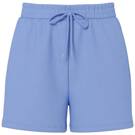 Pieces regular fit sweatshorts van katoenmix model 'CHILLI' Blauw