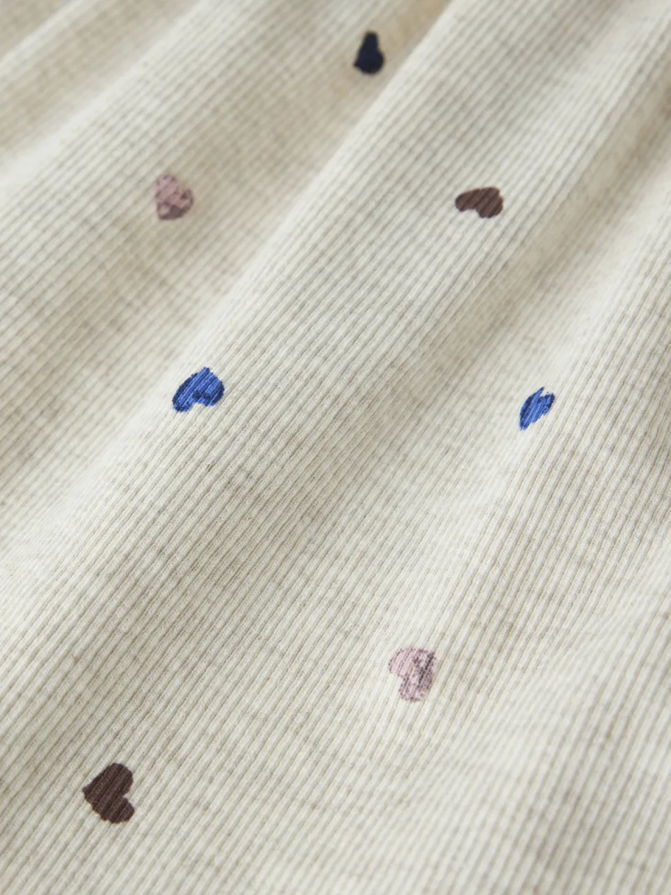 NAME IT MINI gebreide jurk met hartjes beige, foto 3