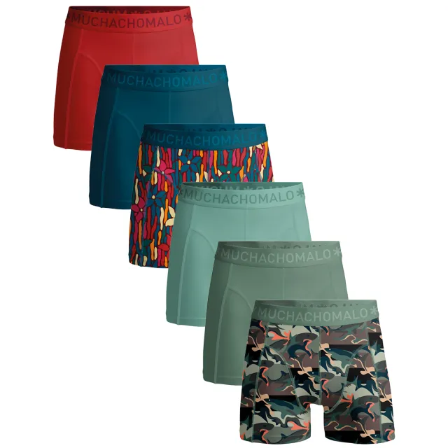 Muchachomalo Heren 6-pack Boxershorts veelkleurig