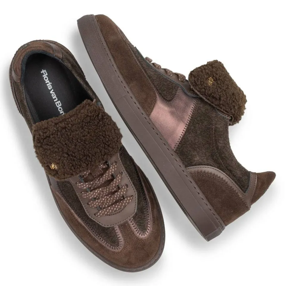Floris Van Bommel Minni suède sneakers donkerbruin bruin, foto 3