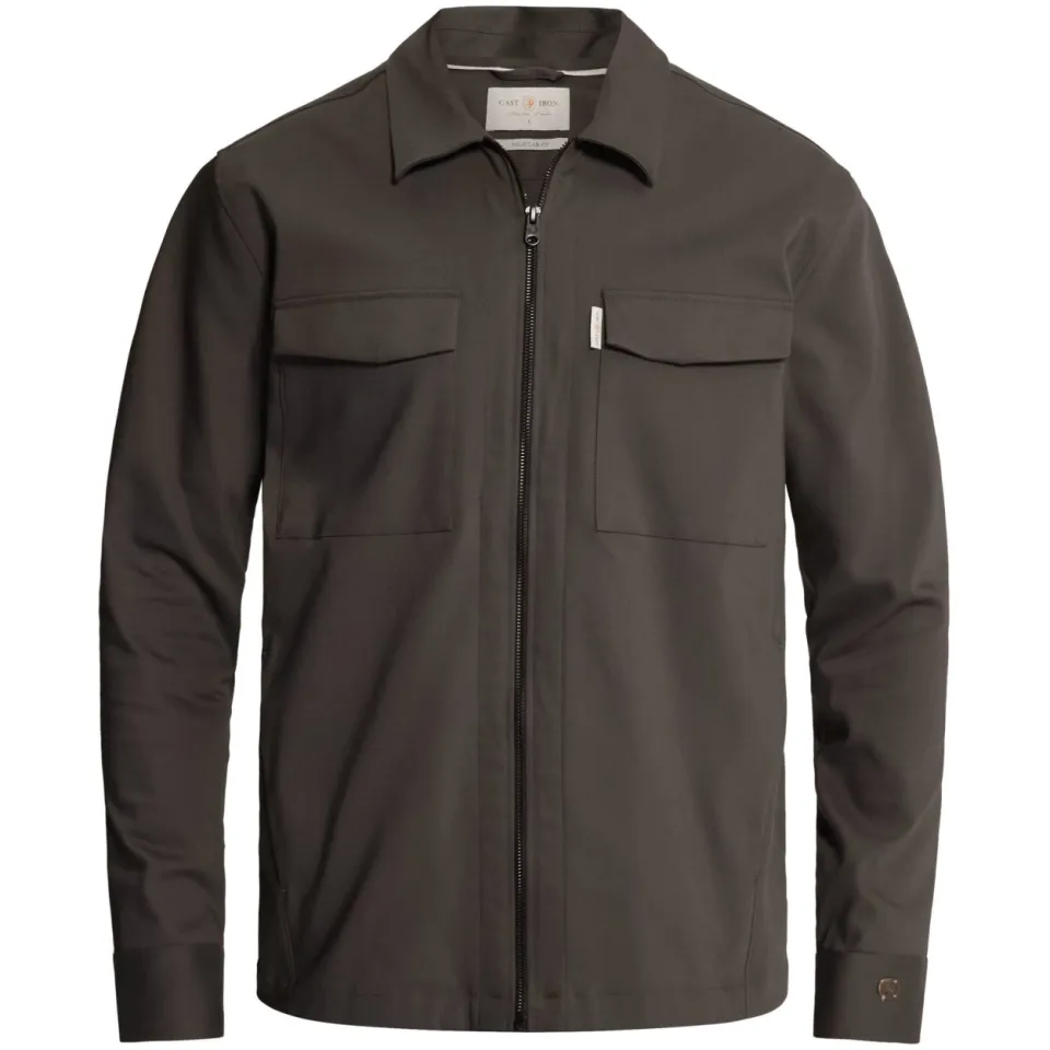 Cast Iron regular fit overshirt - antraciet, foto 2