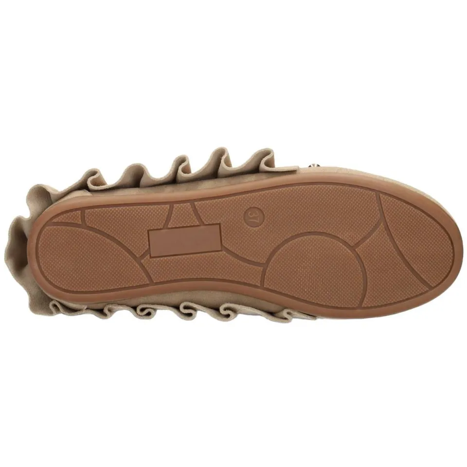 Poelman suède mocassins met kraaltjes en studs - zand, foto 3