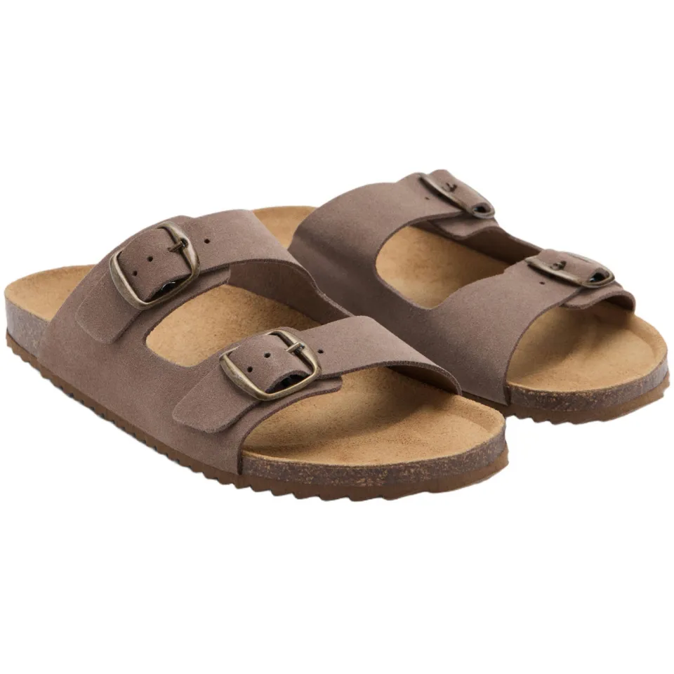 Mango Kids Tiener leren sandalen bruin, foto 4