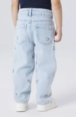 NAME IT MINI mom jeans light blue denim, foto 4
