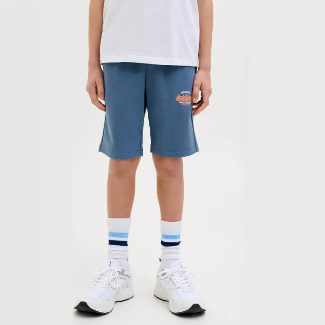 Jack & Jones JPSTLOGO sweatshort middenblauw, foto 4
