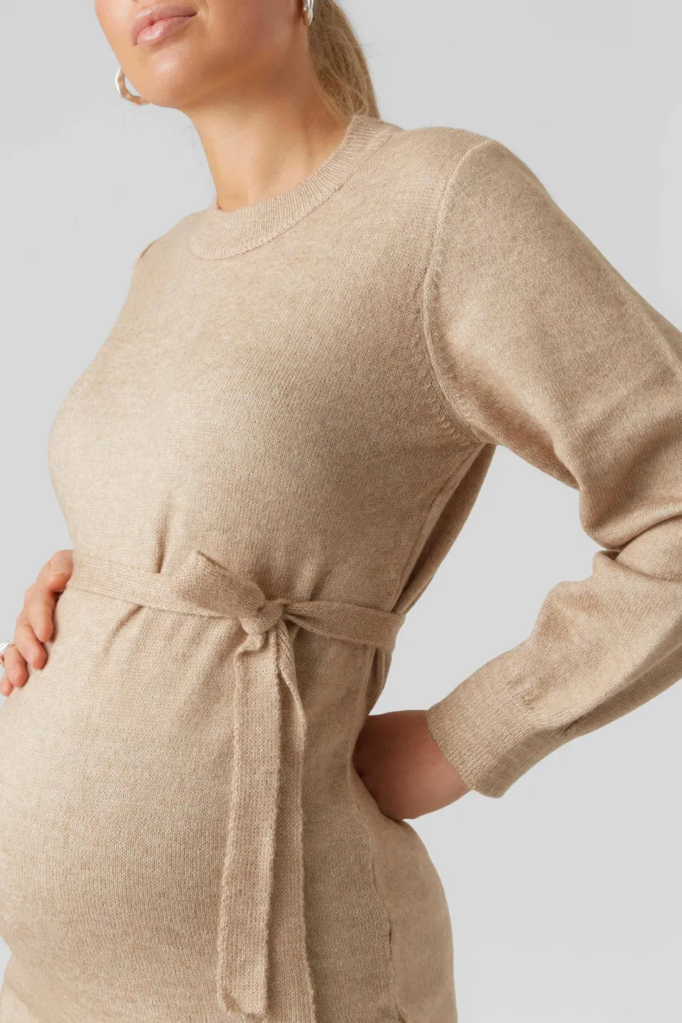 Mamalicious MLNEWANNE zwangerschapsjurk beige, foto 5