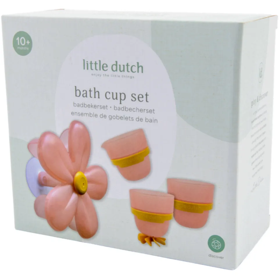 Little Dutch badwand bekers bloem roze, foto 6