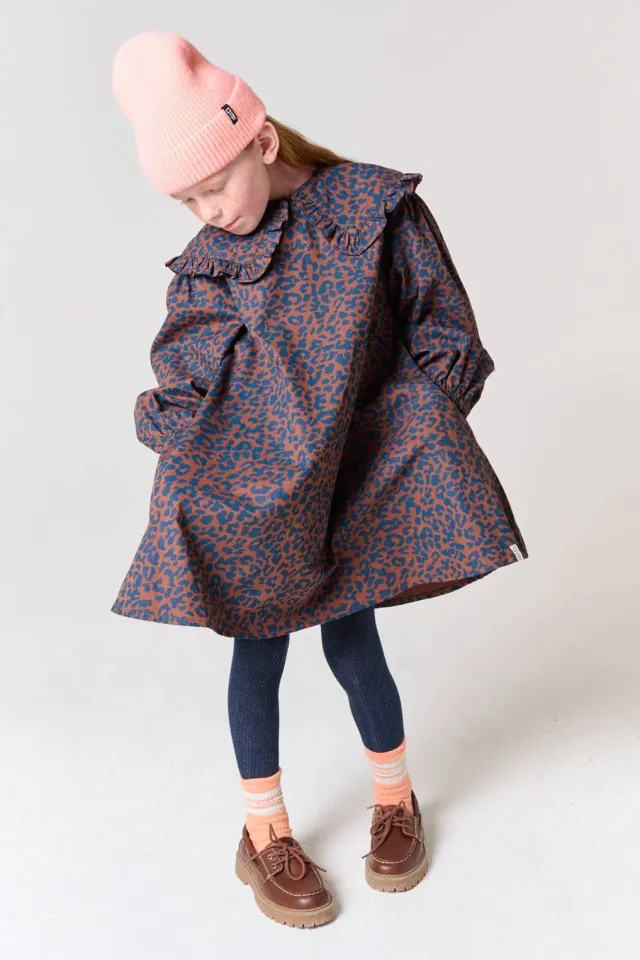 Tumble 'n Dry korte a-lijn jurk met panterprint donkerbruin, foto 2