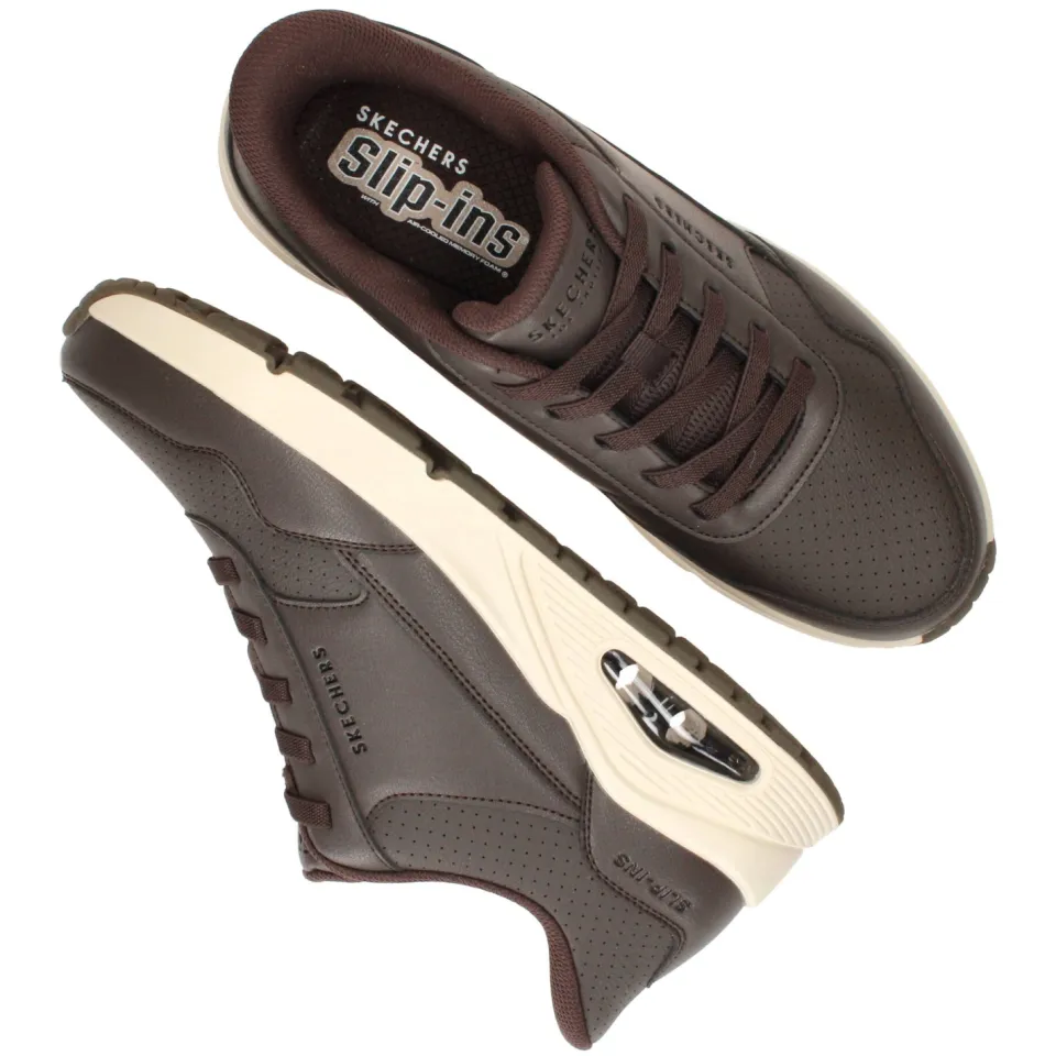 Skechers Slip-Ins Uno Banksia sneaker bruin, foto 4