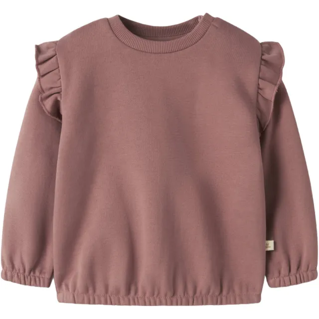 Lil' Atelier BABY sweater met ruches - roze