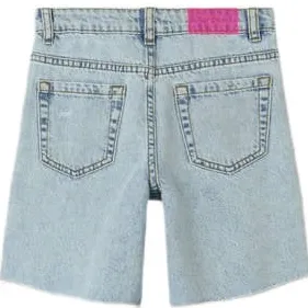 NAME IT denim wide leg jeansshort lichtblauw, foto 3