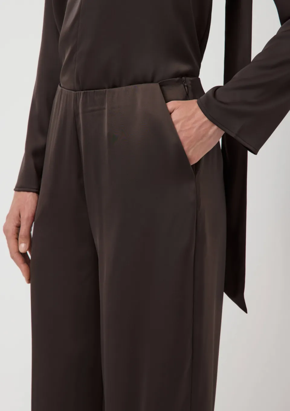 Yas regular fit casual broek - bruin, foto 8