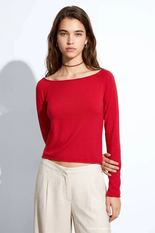 Mango TEEN katoenen pullover - rood
