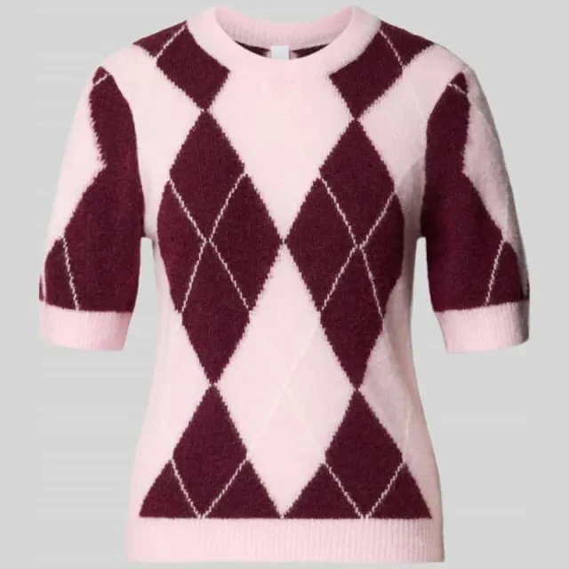 Y.A.S. Gebreide pullover van wolmix met 1/2-mouwen model 'JOHI' Roze