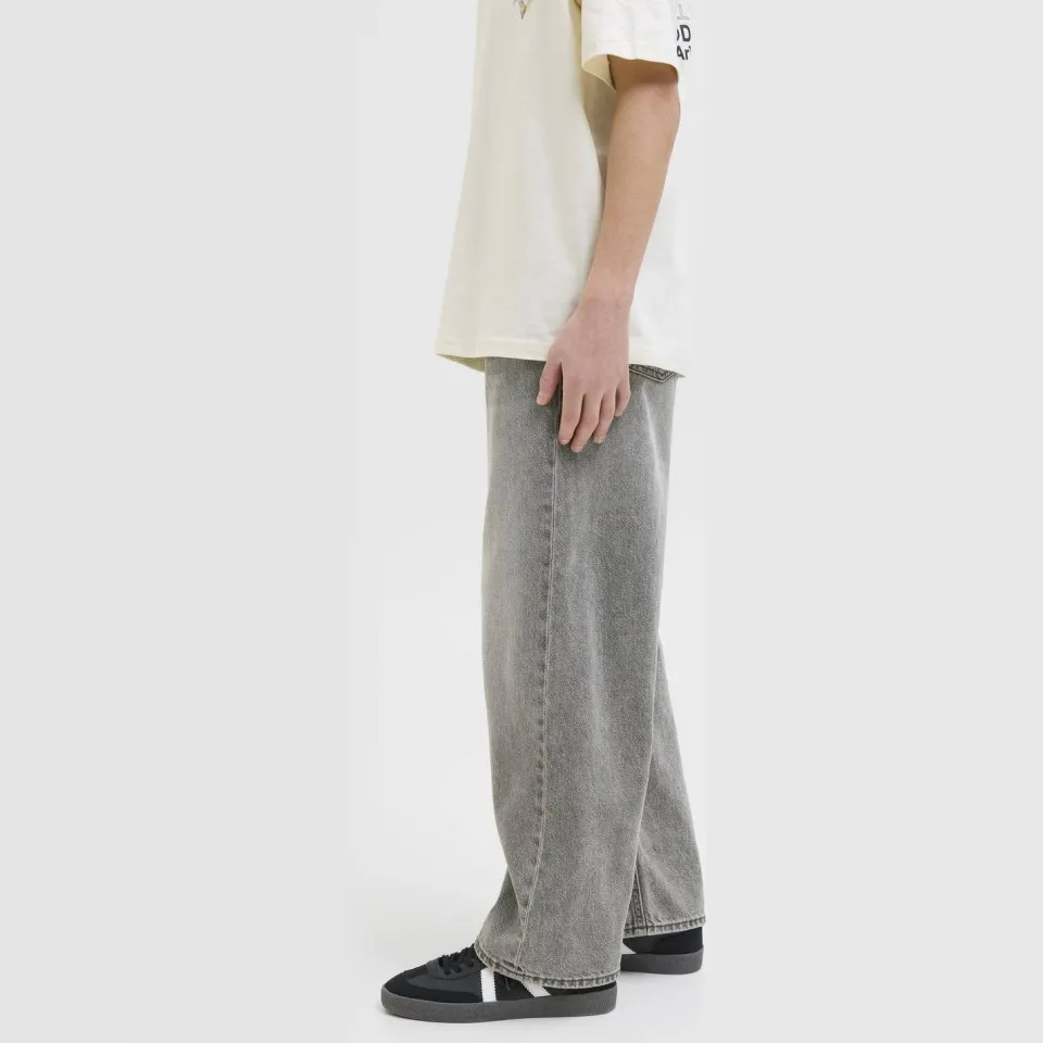 Jack & Jones JUNIOR high waist baggy fit jeans grey denim, foto 5