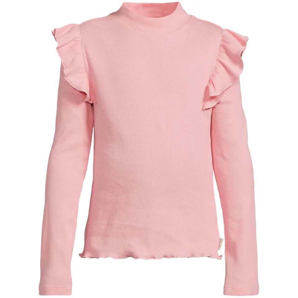 Orange Stars longsleeve met ruches felroze, foto 3