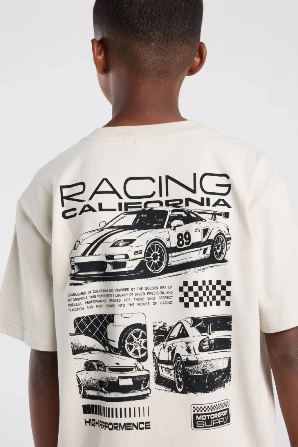 America Today Ewin Jr racing t-shirt ecru, foto 6