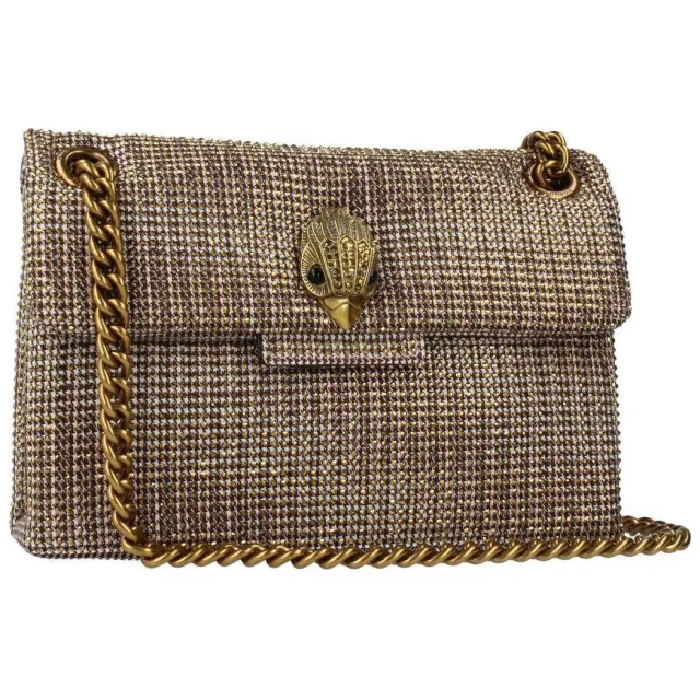 Tas Kurt Geiger London Fabric Mini Kensington goud, foto 2