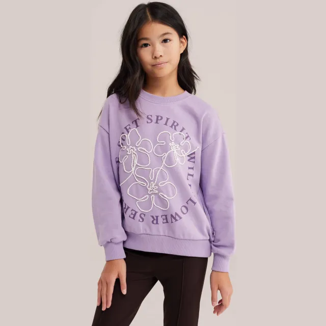 WE Fashion sweater met backprint - lila