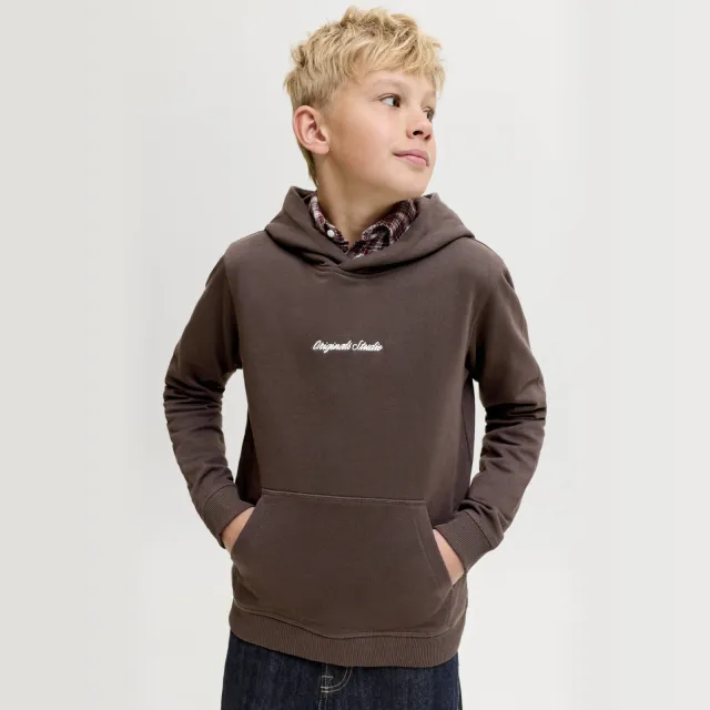 Jack & Jones JUNIOR hoodie donkerbruin