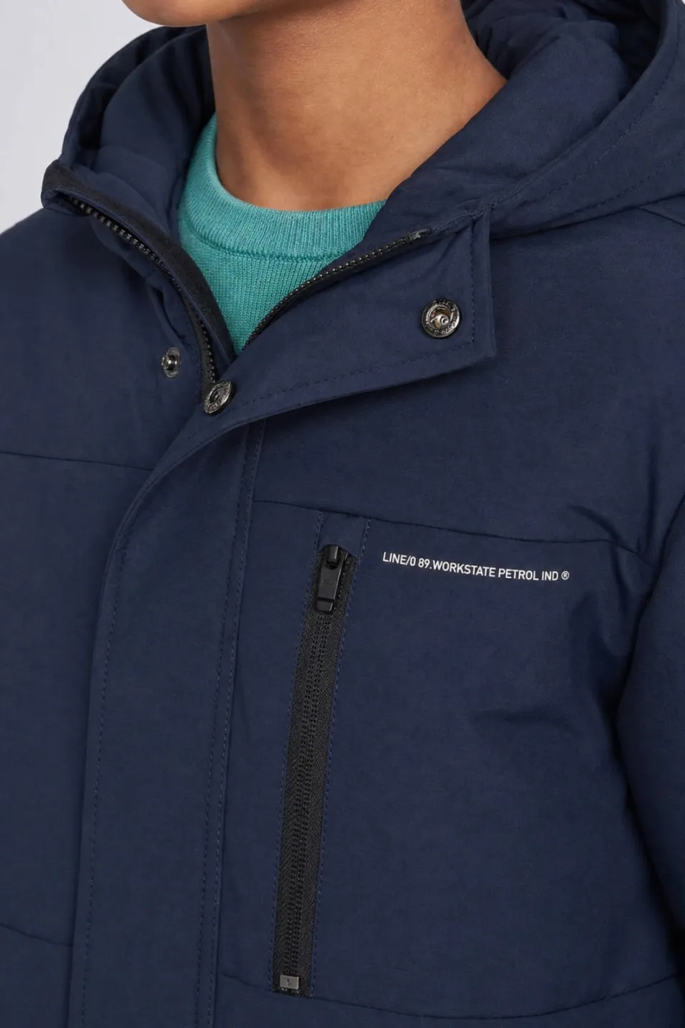 Petrol Industries gewatteerde winterjas donkerblauw, foto 7