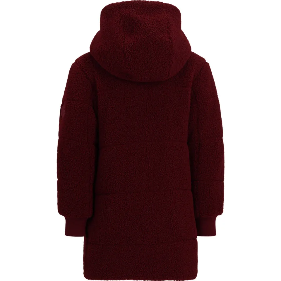 Nono reversible teddy winterjas donkerrood, foto 6