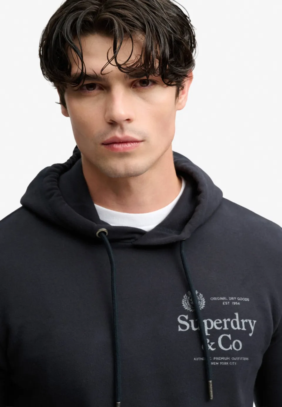 Superdry 1954 COMPANY RELAXED HOOD regular fit hoodie met logo - donkerblauw, foto 6
