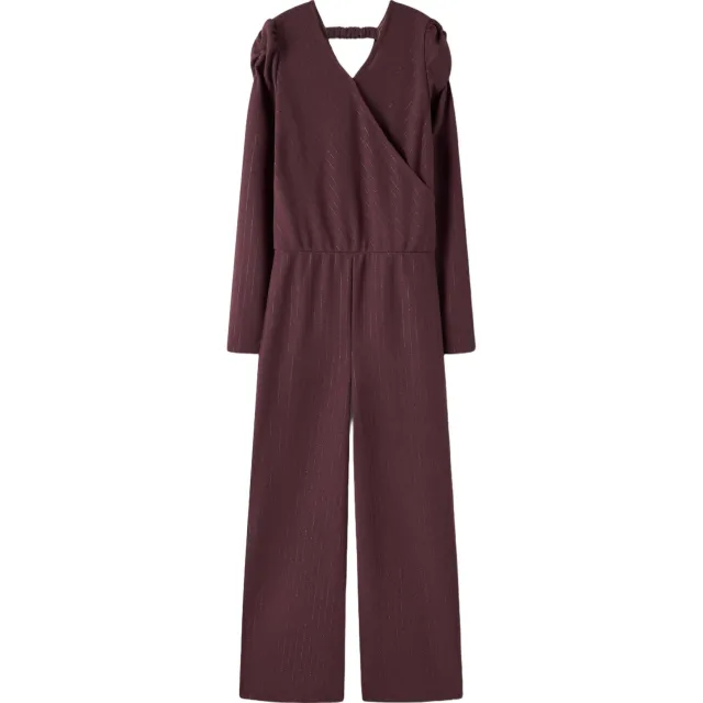 NAME IT KIDS gestreepte jumpsuit - donkerrood, foto 2