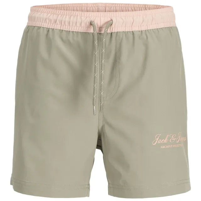 Jack & Jones JUNIOR zwemshort zachtgroen/zalmroze, foto 2