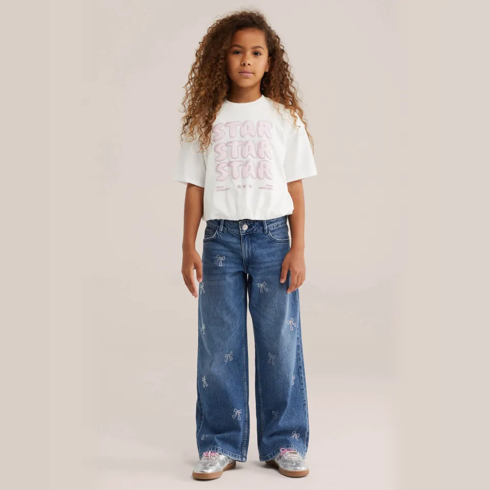 WE Fashion T-shirt met print wit, foto 3