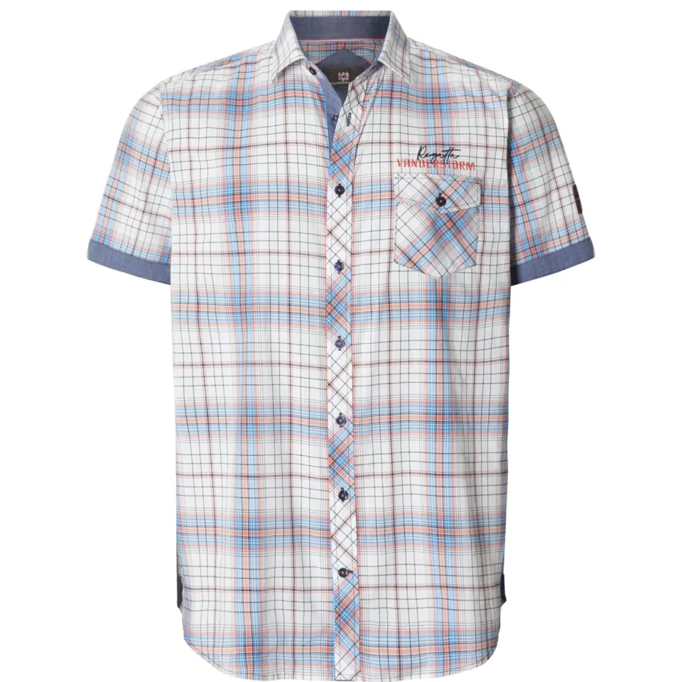 Jan Vanderstorm +FIT Collectie regular geruit casual overhemd lichtblauw blauw, foto 2