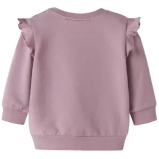 NAME IT BABY sweater met ruches en print - lila Paars Printopdruk, foto 2