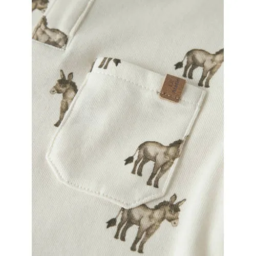 Lil' Atelier MINI longsleeve beige met all-over print, foto 3