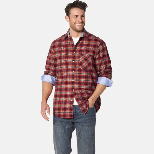 Babista regular fit geruit overhemd Plus Size - rood