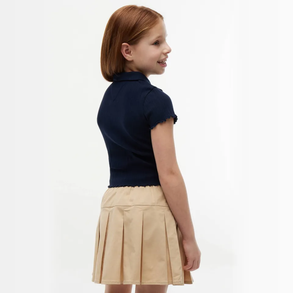 Tommy Hilfiger polo met golvende afwerking - donkerblauw, foto 3