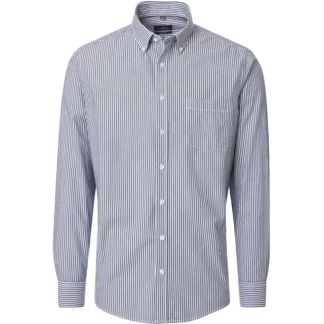Casa Moda Overhemd Lange Mouw Casamoda Overhemd Strepen Navy