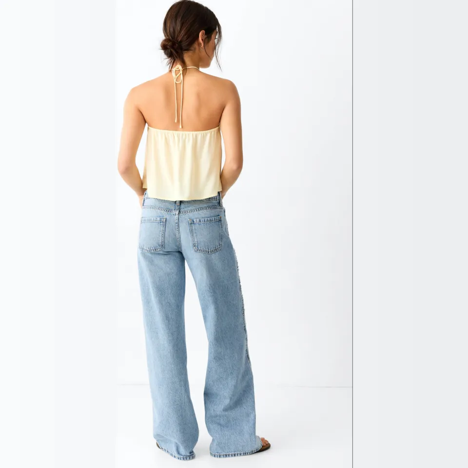 Mango TEEN wide leg jeans - lichtblauw, foto 6